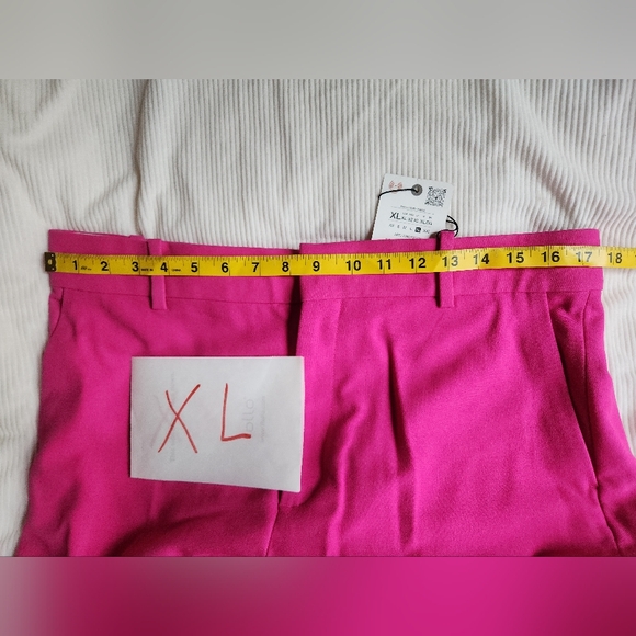 ZARA Coord Set Tailored Blazer + Flared Pants ZW Collection Fuschia BNWT - Picture 12 of 17